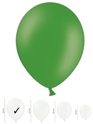 50 gb, Pasteļtoņu baloni, smaragdzaļi, 30 cm