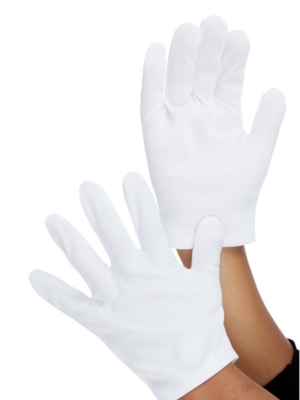 Kids Gloves, White (6-12 age)