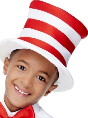Kids Stripy Hat, Red & White