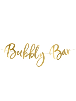 Baneris "Bubbly Bar", zelta, 83 x 21 cm