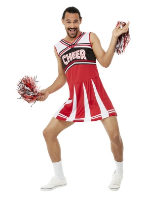 Cheerleader Costume, White & Red