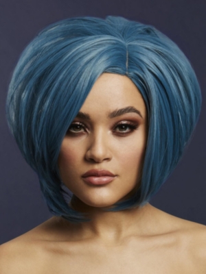Fever Savanna Wig, Petrol Blue, 30 cm