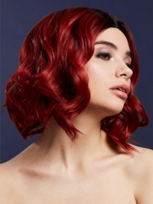 Fever Kourtney Wig, Ruby Red, 30 cm