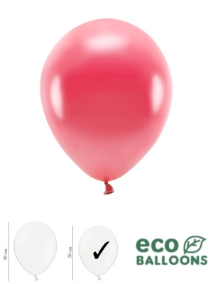 100 gab, Perlamutra eko baloni, gaiši sarkani, 26 cm