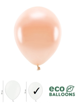 100 gab, Perlamutra eko baloni, persiku, 26 cm