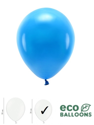 100 gab, Pasteļu eko baloni, zili, 26 cm