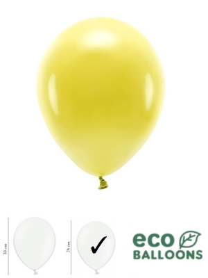 100 gab, Pasteļu eko baloni, tumši dzelteni, 26 cm