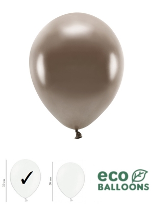 100 gab, Perlamutra eko baloni, brūni, 30 cm