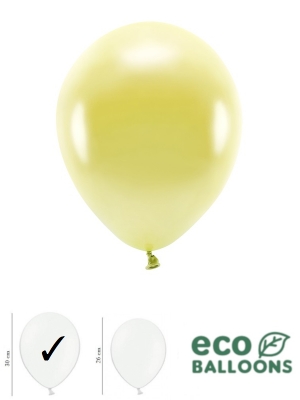 100 gab, Perlamutra eko baloni, gaiši dzelteni, 30 cm