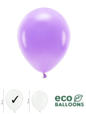 100 gab, Pasteļu eko baloni, lavandas, 30 cm