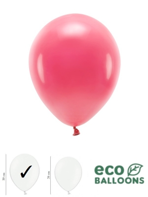 100 gab, Pasteļu eko baloni, gaiši sarkani, 30 cm