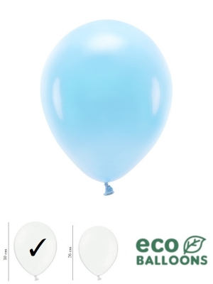 100 gab, Pasteļu eko baloni, debesu zili, 30 cm