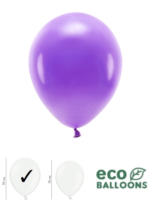 100 gab, Pasteļu eko baloni, violeti, 30 cm