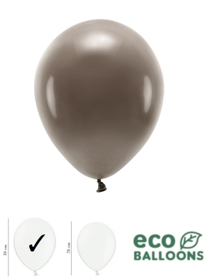 100 gab, Pasteļu eko baloni, brūni, 30 cm