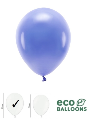 100 gab, Pasteļu eko baloni, jūras zili, 30 cm
