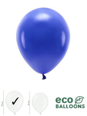 100 gab, Pasteļu eko baloni, tumši zili, 30 cm
