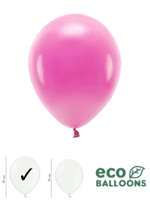 100 gab, Pasteļu eko baloni, fuksijas, 30 cm