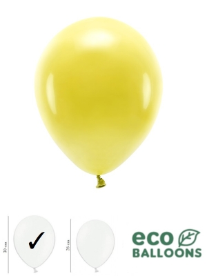 100 gab, Pasteļu eko baloni, tumši dzelteni 30 cm
