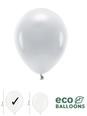 100 gab, Pasteļu eko baloni, pelēki, 30 cm
