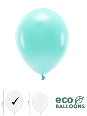 100 gab, Pasteļu eko baloni, tumši piparmētru, 30 cm