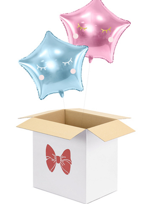 Gift box for balloons - Bow, 60 x 40 x 60 cm