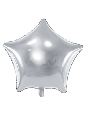 Big foil balloon Star, silver, 70cm