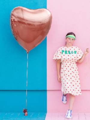+Liels folija balons, sirds, rozā zelta krāsā, 72 x 73 cm