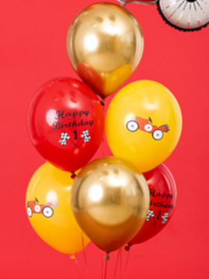 6 gab, Balonu komplekts Happy Birthday, 30 cm