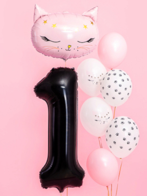 Balons 1, melns, 86 cm