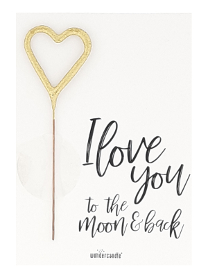 Mini kartiņa "I love you to the moon & back", 11,5cm x 8,5cm