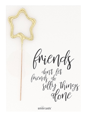 Mini kartiņa "Friends dont let friends do silly things alone", 11,5cm x 8,5cm