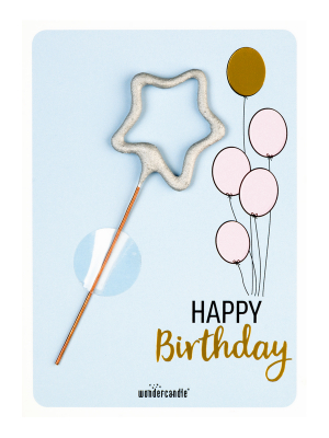 Mini kartiņa,"Happy Birthday", 11,5 cm x 8,5 cm