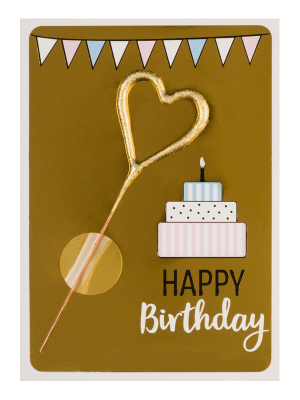Mini kartiņa, "Happy Birthday", 11,5 cm x 8,5 cm