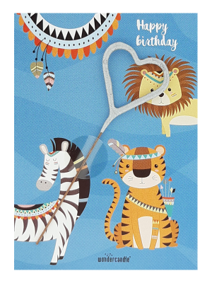 Mini kartiņa "Happy birthday", 11,5 cm x 8,5 cm
