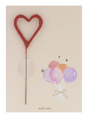 Mini kartiņa, "Balonu pušķis" 11,5 cm x 8,5 cm
