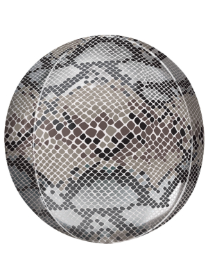 3D sfēra, Orbz balons, čūskas raksts, 38 cm x 40 cm