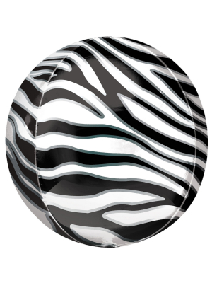 Sfēra 3D, Orbz balons, Zebra, 38 cm x 40 cm
