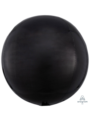 Sfēra 3D, Orbz balons, melns, 38 cm x 40 cm