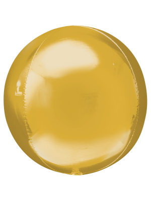 Sfēra 3D, Jumbo balons Orbz, zelts, 53 cm x 53 cm