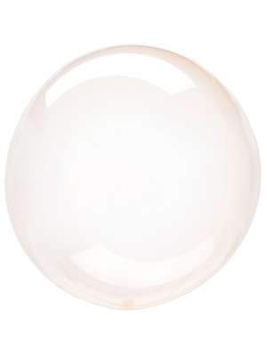 Сфера 3D, прозрачный шар кристалл, оранжевый