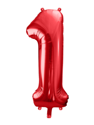 Folijas balons, 1, sarkanā krāsā, 86 cm