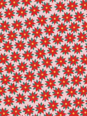Упаковочная бумага - Красная звезда Вифлеема, 70 x 200 см