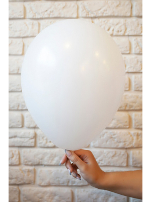 Lateksa balons, balts, 30 cm