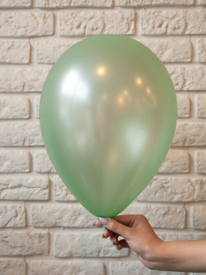 Pērļu balons, zaļš, 30 cm