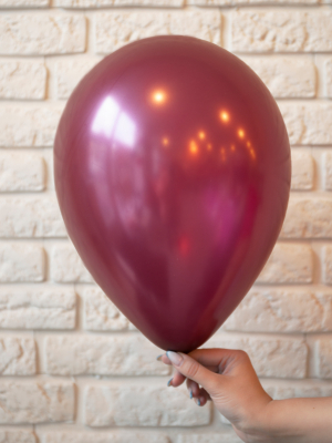 Perlamutra balons, bordo, 30 cm