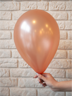 Perlamutra balons, rozā zelts, 30 cm