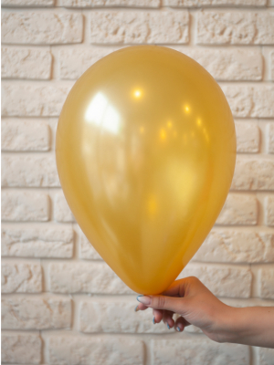 Perlamutra balons, zelta, 30 cm