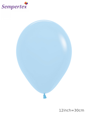 Matēts balons, zils pastelis, 30 cm