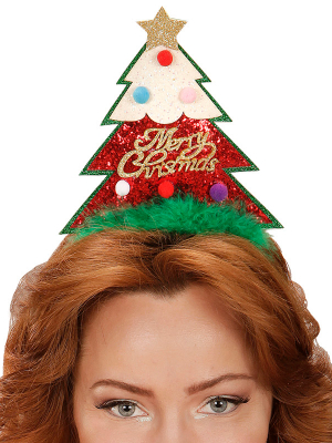 GLITTER CHRISTMAS TREE HEAD BOPPER