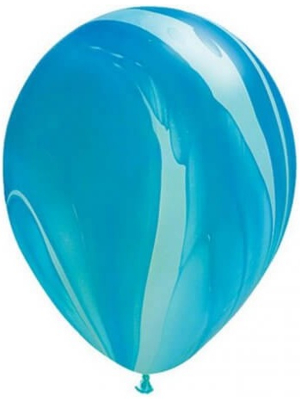 Marmora balons, zils ar baltu